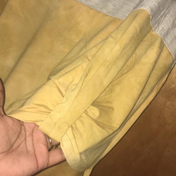 2X Inspired Tan & Mustard Colorblock High-Low Top - Picture 6 of 12